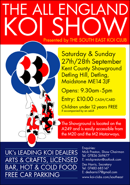 The All England Koi Show 27th/28th September 2025 Poster