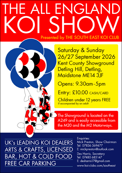 The All England Koi Show 26th/27th September 2026 Poster
